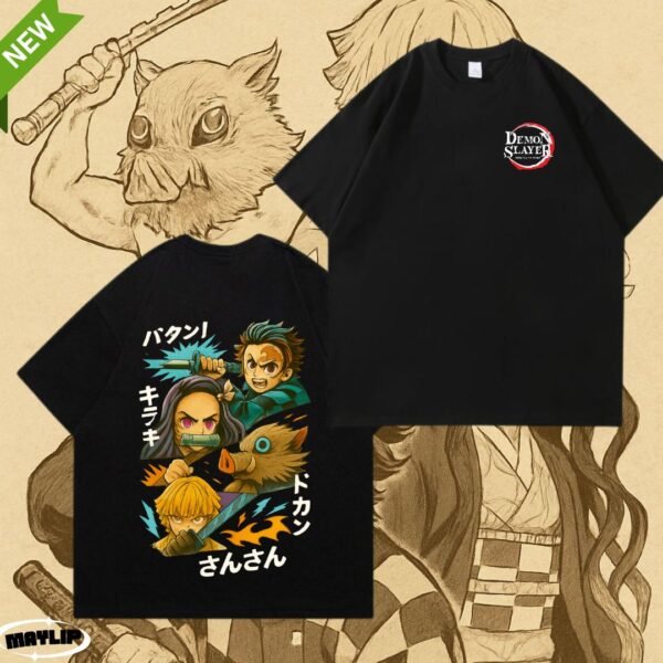 camisa overzise demon slayer